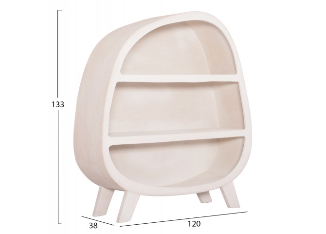 ΡΑΦΙΕΡΑ ΣΕΙΡΑ SANTORINI HM18060.01 MDF ΣΕ ΥΠΟΛΕΥΚΟ ΧΡΩΜΑ 120x38x133Υεκ.