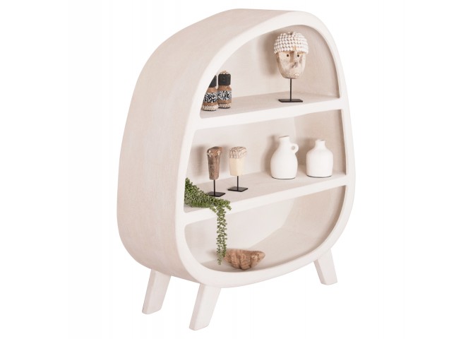 ΡΑΦΙΕΡΑ ΣΕΙΡΑ SANTORINI HM18060.01 MDF ΣΕ ΥΠΟΛΕΥΚΟ ΧΡΩΜΑ 120x38x133Υεκ.