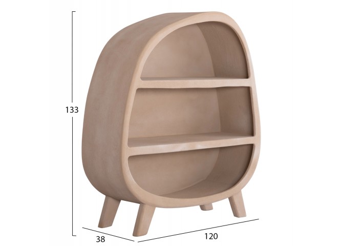 ΡΑΦΙΕΡΑ ΣΕΙΡΑ SANTORINI HM18060.02 MDF ΣΕ ΚΑΦΕ ΧΡΩΜΑ 120x38x133Υεκ.