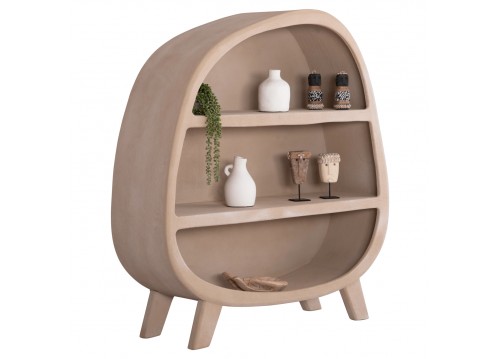 ΡΑΦΙΕΡΑ ΣΕΙΡΑ SANTORINI HM18060.02 MDF ΣΕ ΚΑΦΕ ΧΡΩΜΑ 120x38x133Υεκ.