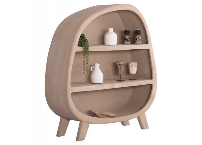 ΡΑΦΙΕΡΑ ΣΕΙΡΑ SANTORINI HM18060.02 MDF ΣΕ ΚΑΦΕ ΧΡΩΜΑ 120x38x133Υεκ.