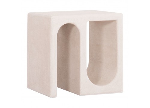 ΤΡΑΠΕΖΙ ΣΑΛΟΝΙΟΥ ΣΕΙΡΑ SANTORINI HM18070 MDF ΣΕ ΥΠΟΛΕΥΚΟ ΧΡΩΜΑ 48x38x48,5Υεκ.