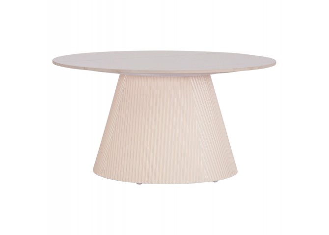 ΤΡΑΠΕΖΙ ΣΑΛΟΝΙΟΥ DUNCAN HM18022.02 ΚΕΡΑΜΙΚΟ TOP-MDF ΒΑΣΗ-ΚΡΕΜ ΛΕΥΚΟ Φ80x41Υεκ.