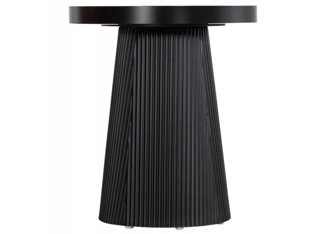 ΤΡΑΠΕΖΑΚΙ ΒΟΗΘΗΤΙΚΟ DENTON HM18023.01 MDF TOP ΦΥΣΙΚΟ ΞΥΛΟΥ-ΒΑΣΗ ΜΑΥΡΗ Φ45x51,5Υεκ.