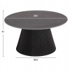 ΤΡΑΠΕΖΙ ΣΑΛΟΝΙΟΥ DUNCAN HM18022.01 ΚΕΡΑΜΙΚΟ TOP-MDF ΒΑΣΗ-ΜΑΥΡΟ Φ80x41Υεκ.