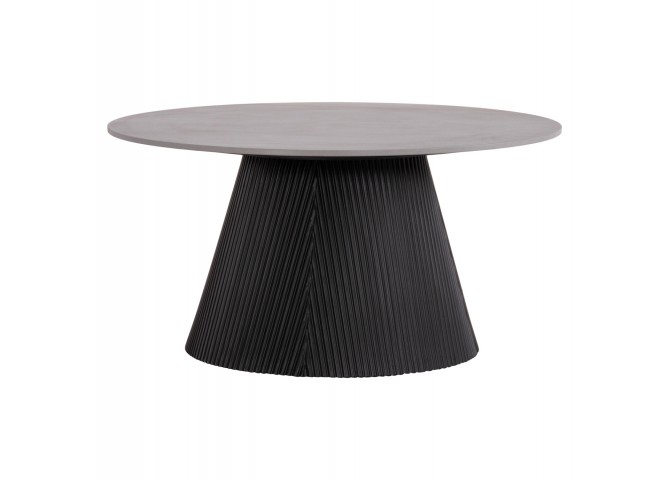 ΤΡΑΠΕΖΙ ΣΑΛΟΝΙΟΥ DUNCAN HM18022.01 ΚΕΡΑΜΙΚΟ TOP-MDF ΒΑΣΗ-ΜΑΥΡΟ Φ80x41Υεκ.