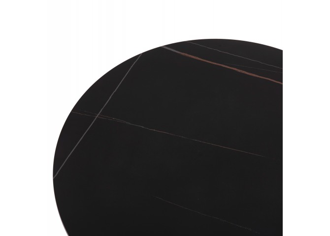 ΤΡΑΠΕΖΙ ΣΑΛΟΝΙΟΥ DUNCAN HM18022.01 ΚΕΡΑΜΙΚΟ TOP-MDF ΒΑΣΗ-ΜΑΥΡΟ Φ80x41Υεκ.
