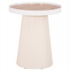 ΤΡΑΠΕΖΑΚΙ ΒΟΗΘΗΤΙΚΟ DENTON HM18023.02 MDF TOP ΦΥΣΙΚΟ ΞΥΛΟΥ-ΒΑΣΗ ΛΕΥΚΗ Φ45x51,5Υεκ.