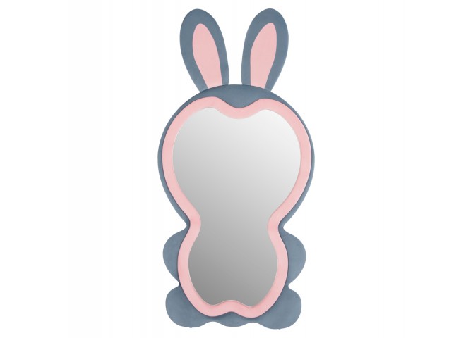 ΠΑΙΔΙΚΟΣ ΚΑΘΡΕΦΤΗΣ ΔΑΠΕΔΟΥ BUNNY HM4489.02 MDF ΡΟΖ & ΜΠΛΕ-ΜΑΥΡΟ STAND 80x162Υεκ.