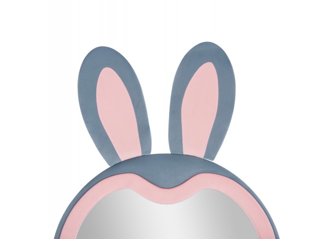 ΠΑΙΔΙΚΟΣ ΚΑΘΡΕΦΤΗΣ ΔΑΠΕΔΟΥ BUNNY HM4489.02 MDF ΡΟΖ & ΜΠΛΕ-ΜΑΥΡΟ STAND 80x162Υεκ.
