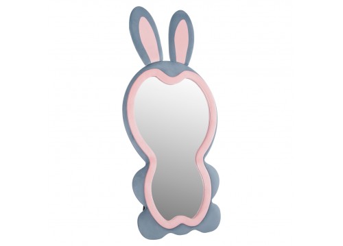 ΠΑΙΔΙΚΟΣ ΚΑΘΡΕΦΤΗΣ ΔΑΠΕΔΟΥ BUNNY HM4489.02 MDF ΡΟΖ & ΜΠΛΕ-ΜΑΥΡΟ STAND 80x162Υεκ.