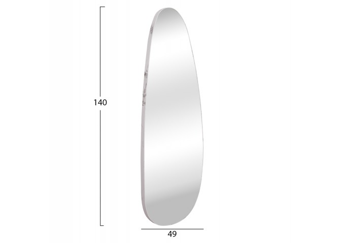 ΚΑΘΡΕΠΤΗΣ ΤΟΙΧΟΥ CRITHER HM4486.05 ΜΕ ΠΛΑΙΣΙΟ MDF ΣΕ WHITE MARBLE ΧΡΩΜΑ 49x140Υεκ.