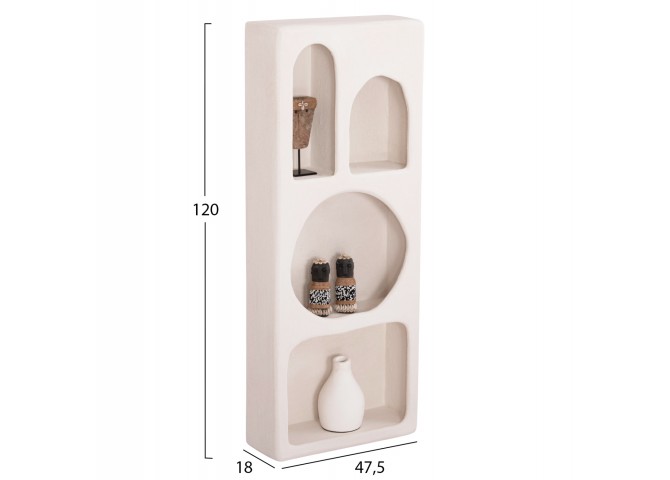 ΡΑΦΙΕΡΑ ΤΟΙΧΟΥ ΣΕΙΡΑ SANTORINI HM18069 MDF ΣΕ ΥΠΟΛΕΥΚΟ ΧΡΩΜΑ 47,5x18x120Υεκ.