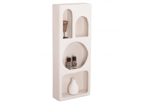 ΡΑΦΙΕΡΑ ΤΟΙΧΟΥ ΣΕΙΡΑ SANTORINI HM18069 MDF ΣΕ ΥΠΟΛΕΥΚΟ ΧΡΩΜΑ 47,5x18x120Υεκ.