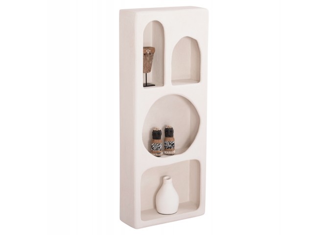 ΡΑΦΙΕΡΑ ΤΟΙΧΟΥ ΣΕΙΡΑ SANTORINI HM18069 MDF ΣΕ ΥΠΟΛΕΥΚΟ ΧΡΩΜΑ 47,5x18x120Υεκ.