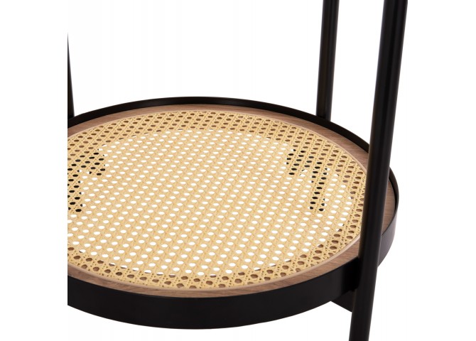 ΒΟΗΘΗΤΙΚΟ ΤΡΑΠΕΖΙ SEITZ HM18031 ΓΥΑΛΙ TOP-ΜΕΤΑΛΛΟ-RATTAN ΣΕ ΦΥΣΙΚΟ Φ50x55,5Υεκ.