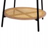 ΤΡΑΠΕΖΙ ΣΑΛΟΝΙΟΥ SEWELL HM18033 MDF ΣΕ ZEBRANO-ΜΕΤΑΛΛΙΚΑ ΠΟΔΙΑ-WICKER Φ80x46Υεκ.