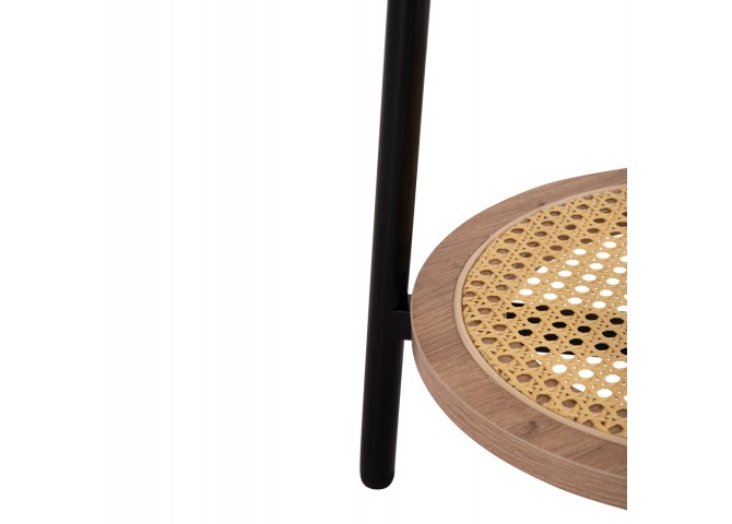 ΒΟΗΘΗΤΙΚΟ ΤΡΑΠΕΖAKI SEWELL HM18034 MDF ΣΕ ZEBRANO-ΜΕΤΑΛΛΙΚΑ ΠΟΔΙΑ-WICKER Φ45x55Υεκ