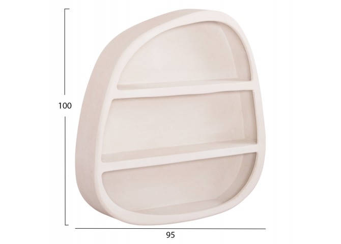 ΡΑΦΙ ΤΟΙΧΟΥ ΣΕΙΡΑ SANTORINI HM18058 MDF ΣΕ ΥΠΟΛΕΥΚΟ ΧΡΩΜΑ 95x18x100Υεκ.