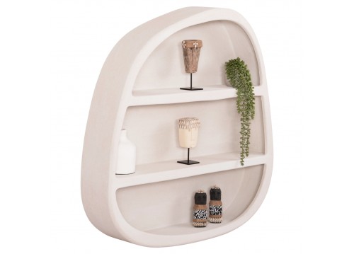 ΡΑΦΙ ΤΟΙΧΟΥ ΣΕΙΡΑ SANTORINI HM18058 MDF ΣΕ ΥΠΟΛΕΥΚΟ ΧΡΩΜΑ 95x18x100Υεκ.