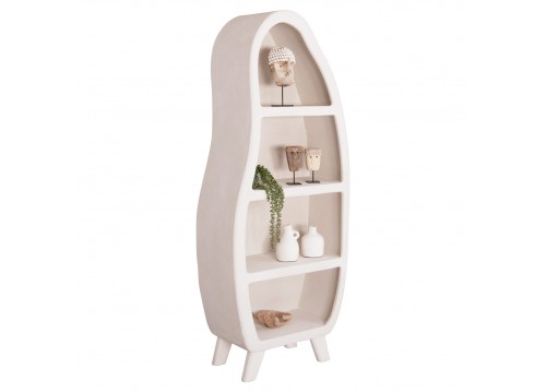 ΡΑΦΙΕΡΑ ΣΕΙΡΑ SANTORINI HM18067 MDF ΣΕ ΥΠΟΛΕΥΚΟ ΧΡΩΜΑ 80x38x196Υεκ.
