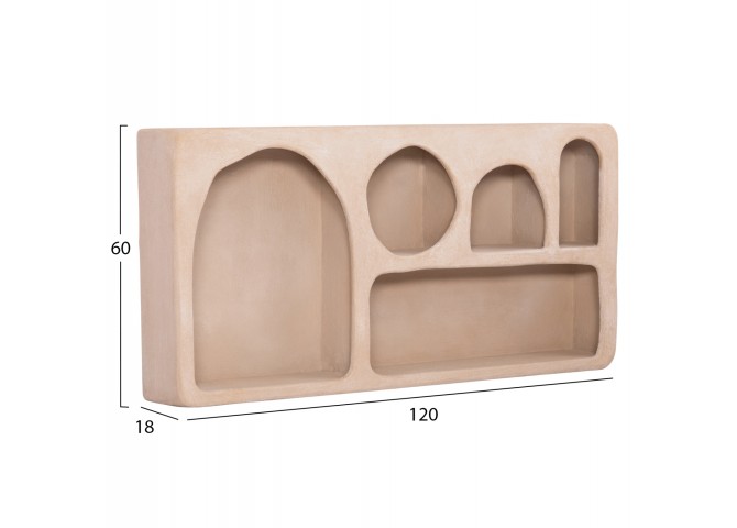 ΡΑΦΙ ΤΟΙΧΟΥ ΣΕΙΡΑ SANTORINI HM18063.02 MDF ΣΕ ΚΑΦΕ 120x18x60Υεκ.
