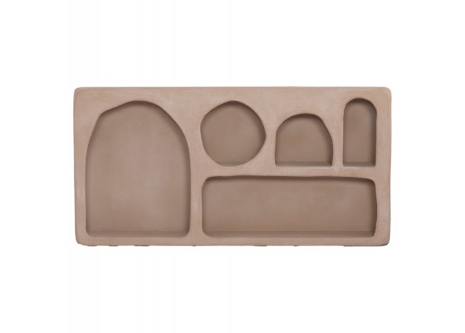 ΡΑΦΙ ΤΟΙΧΟΥ ΣΕΙΡΑ SANTORINI HM18063.02 MDF ΣΕ ΚΑΦΕ 120x18x60Υεκ.