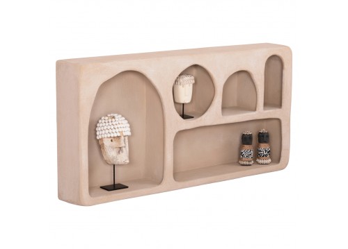 ΡΑΦΙ ΤΟΙΧΟΥ ΣΕΙΡΑ SANTORINI HM18063.02 MDF ΣΕ ΚΑΦΕ 120x18x60Υεκ.