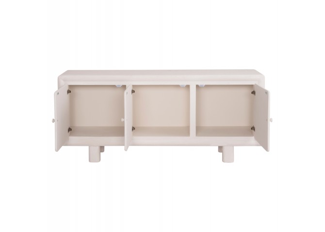 ΜΠΟΥΦΕΣ ΣΕΙΡΑ SANTORINI HM18068 MDF ΣΕ ΥΠΟΛΕΥΚΟ ΧΡΩΜΑ-3 ΠΟΡΤΕΣ 140x38x64Υεκ.