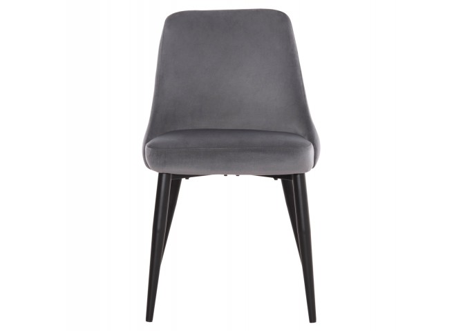 ΚΑΡΕΚΛΑ SERENITY HM8527.11 ΒΕΛΟΥΔΟ ΓΚΡΙ ΜΕ ΜΑΥΡΑ ΜΕΤΑΛΛΙΚΑ ΠΟΔΙΑ 51x54x83,5Υεκ.