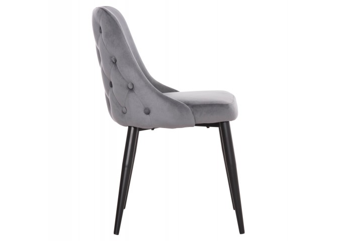 ΚΑΡΕΚΛΑ SERENITY HM8527.11 ΒΕΛΟΥΔΟ ΓΚΡΙ ΜΕ ΜΑΥΡΑ ΜΕΤΑΛΛΙΚΑ ΠΟΔΙΑ 51x54x83,5Υεκ.