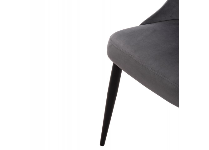 ΚΑΡΕΚΛΑ SERENITY HM8527.11 ΒΕΛΟΥΔΟ ΓΚΡΙ ΜΕ ΜΑΥΡΑ ΜΕΤΑΛΛΙΚΑ ΠΟΔΙΑ 51x54x83,5Υεκ.