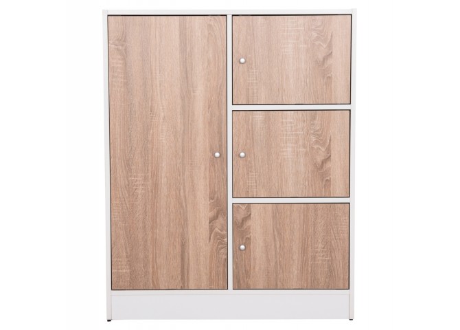 ΝΤΟΥΛΑΠΙ ΜΕ 4 ΑΠΟΘ.ΧΩΡΟΥΣ MATIN HM2479.01 SONAMA OAK-ΛΕΥΚΗ ΜΕΛΑΜΙΝΗ 80x39,5x99,5Υεκ