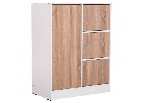 ΝΤΟΥΛΑΠΙ ΜΕ 4 ΑΠΟΘ.ΧΩΡΟΥΣ MATIN HM2479.01 SONAMA OAK-ΛΕΥΚΗ ΜΕΛΑΜΙΝΗ 80x39,5x99,5Υεκ