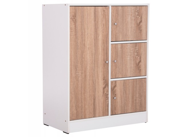 ΝΤΟΥΛΑΠΙ ΜΕ 4 ΑΠΟΘ.ΧΩΡΟΥΣ MATIN HM2479.01 SONAMA OAK-ΛΕΥΚΗ ΜΕΛΑΜΙΝΗ 80x39,5x99,5Υεκ