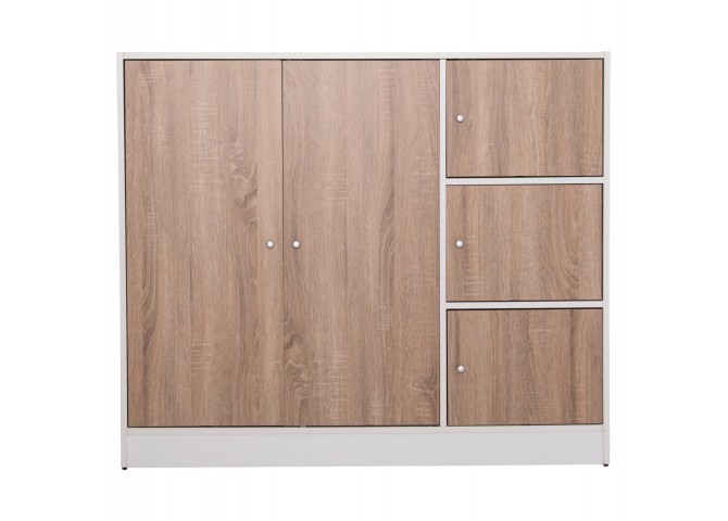 ΝΤΟΥΛΑΠΙ ΜΕ 4 ΑΠΟΘ.ΧΩΡΟΥΣ MATIN HM2480.01 SONAMA OAK-ΛΕΥΚΗ ΜΕΛΑΜΙΝΗ 117x39,5x99,5Υεκ