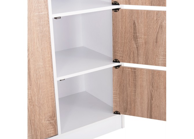 ΝΤΟΥΛΑΠΙ ΜΕ 4 ΑΠΟΘ.ΧΩΡΟΥΣ MATIN HM2480.01 SONAMA OAK-ΛΕΥΚΗ ΜΕΛΑΜΙΝΗ 117x39,5x99,5Υεκ