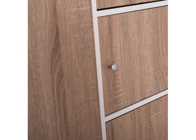 ΝΤΟΥΛΑΠΙ ΜΕ 4 ΑΠΟΘ.ΧΩΡΟΥΣ MATIN HM2480.01 SONAMA OAK-ΛΕΥΚΗ ΜΕΛΑΜΙΝΗ 117x39,5x99,5Υεκ