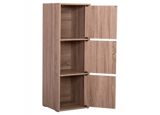 ΝΤΟΥΛΑΠΙ ΜΕ 3 ΑΠΟΘ. ΧΩΡΟΥΣ SORIANO HM9939.11 SONAMA OAK ΜΕΛΑΜΙΝΗ 40x39x119Υεκ.