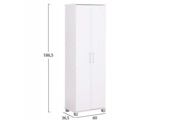 ΠΑΠΟΥΤΣΟΘΗΚΗ-ΝΤΟΥΛΑΠΑ CLUSE HM2403.03 ΜΕΛΑΜΙΝΗ ΛΕΥΚΟ ΧΡΩΜΑ 60Χ36,5Χ186,5Υεκ.