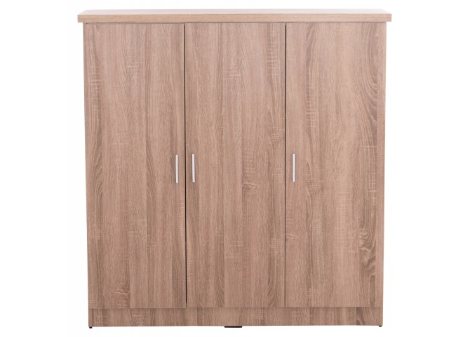 ΝΤΟΥΛΑΠΑ 3ΦΥΛΛΗ ΜΕ ΡΑΦΙΑ BAILEY HM2482.01 SONAMA OAK ΜΕΛΑΜΙΝΗ 120-116x40x123,5Υεκ.