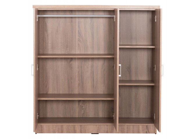 ΝΤΟΥΛΑΠΑ 3ΦΥΛΛΗ ΜΕ ΡΑΦΙΑ BAILEY HM2482.01 SONAMA OAK ΜΕΛΑΜΙΝΗ 120-116x40x123,5Υεκ.