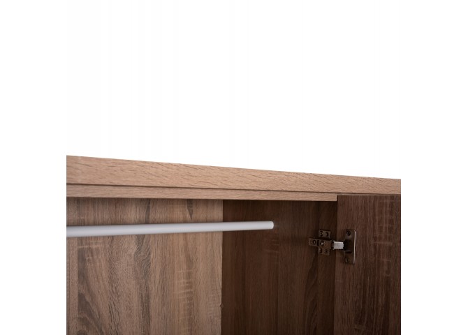 ΝΤΟΥΛΑΠΑ 3ΦΥΛΛΗ ΜΕ ΡΑΦΙΑ BAILEY HM2482.01 SONAMA OAK ΜΕΛΑΜΙΝΗ 120-116x40x123,5Υεκ.