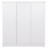 ΝΤΟΥΛΑΠΑ 3ΦΥΛΛΗ ΜΕ ΡΑΦΙΑ BAILEY HM2482.02 ΛΕΥΚΗ ΜΕΛΑΜΙΝΗ 120-116x40x123,5Υεκ.