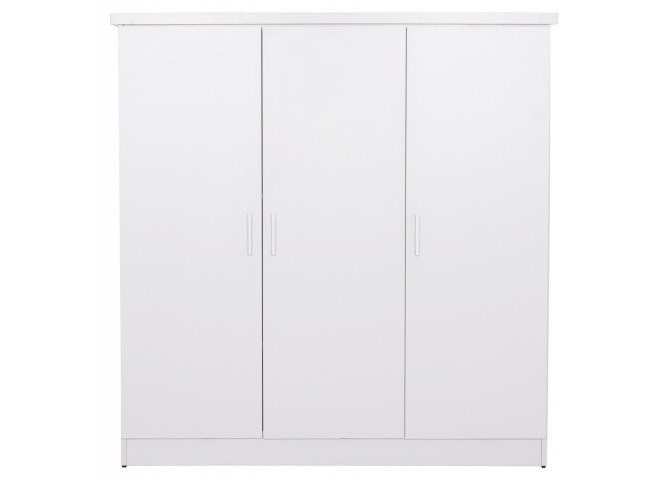 ΝΤΟΥΛΑΠΑ 3ΦΥΛΛΗ ΜΕ ΡΑΦΙΑ BAILEY HM2482.02 ΛΕΥΚΗ ΜΕΛΑΜΙΝΗ 120-116x40x123,5Υεκ.