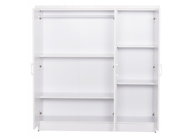 ΝΤΟΥΛΑΠΑ 3ΦΥΛΛΗ ΜΕ ΡΑΦΙΑ BAILEY HM2482.02 ΛΕΥΚΗ ΜΕΛΑΜΙΝΗ 120-116x40x123,5Υεκ.