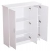 ΝΤΟΥΛΑΠΑ 3ΦΥΛΛΗ ΜΕ ΡΑΦΙΑ BAILEY HM2482.02 ΛΕΥΚΗ ΜΕΛΑΜΙΝΗ 120-116x40x123,5Υεκ.