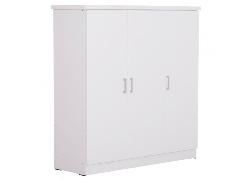 ΝΤΟΥΛΑΠΑ 3ΦΥΛΛΗ ΜΕ ΡΑΦΙΑ BAILEY HM2482.02 ΛΕΥΚΗ ΜΕΛΑΜΙΝΗ 120-116x40x123,5Υεκ.