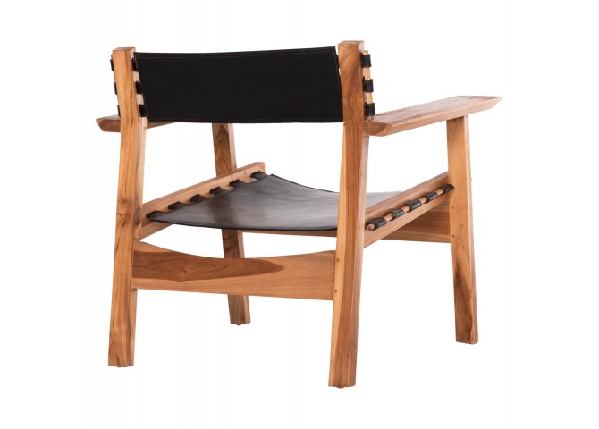 ΠΟΛΥΘΡΟΝΑ KONNA HM9928.01 TEAK ΞΥΛΟ ΣΕ ΦΥΣΙΚΟ-ΔΕΡΜΑ ΑΓΕΛΑΔΟΣ ΣΕ ΜΑΥΡΟ 80x64x73Υεκ.