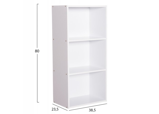 ΡΑΦΙΕΡΑ ΤΟΙΧΟΥ CUBICON HM9941.01 ΛΕΥΚΗ ΜΕΛΑΜΙΝΗ 38,5x23,5x80Υεκ.